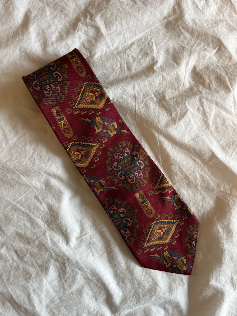 Vintage Kuppenheimer Burgundy Silk Tie